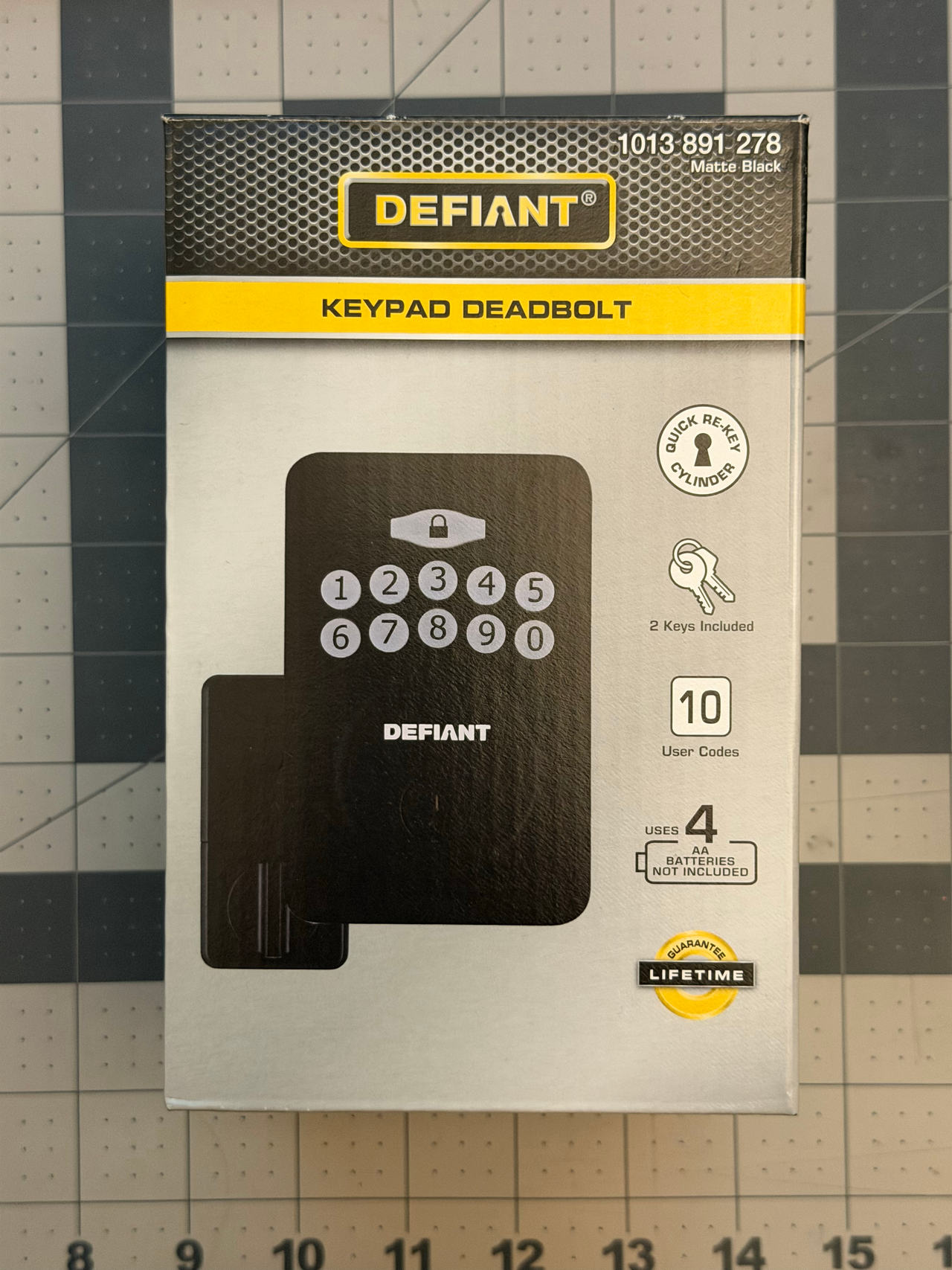 Defiant Keypad Deadbolt Matte Black