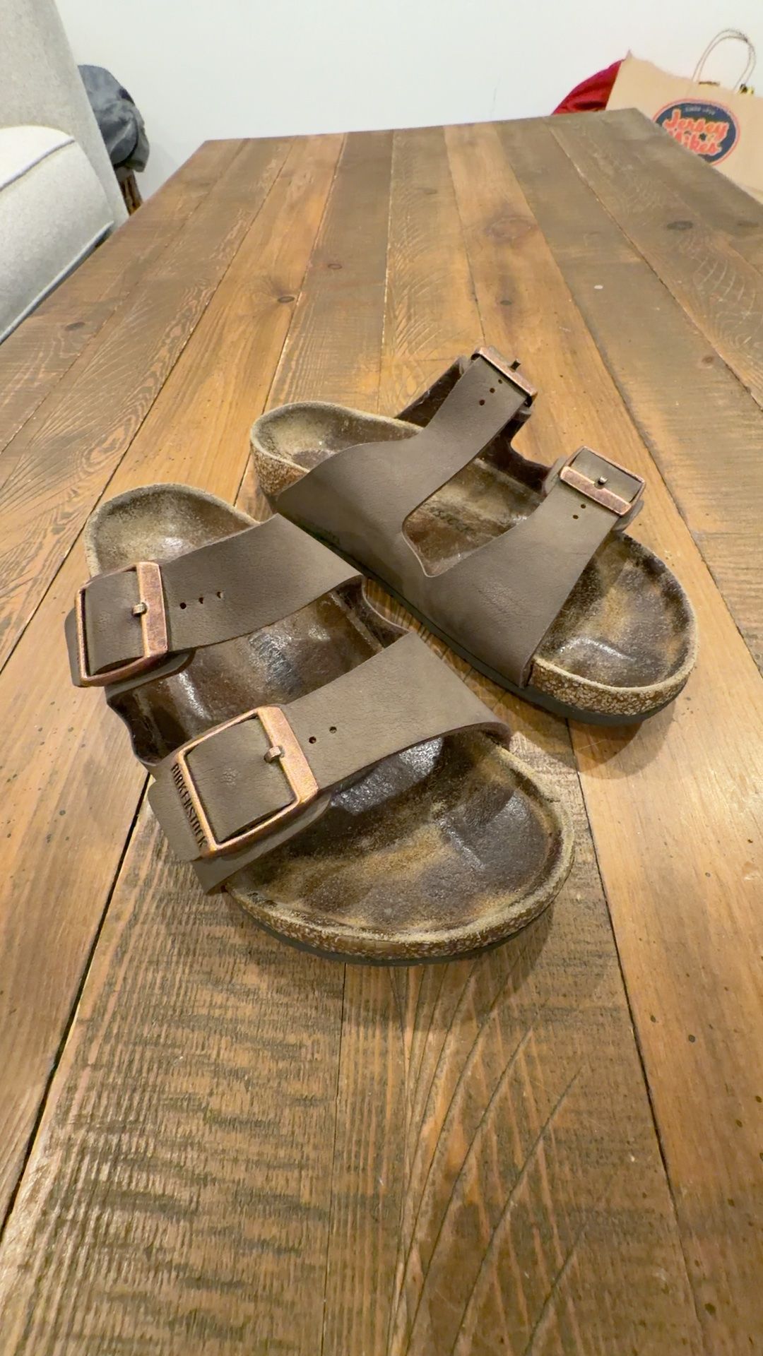 Birkenstock Arizona Double Strap Sandals Dark Brown Size 34 220 C13