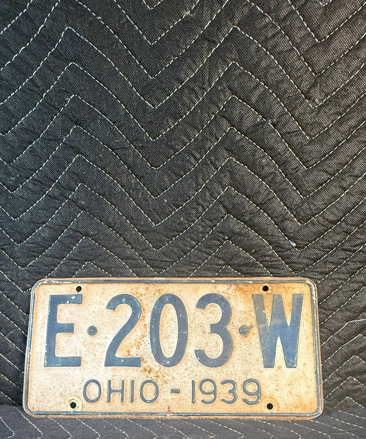 1939 Ohio License Plate