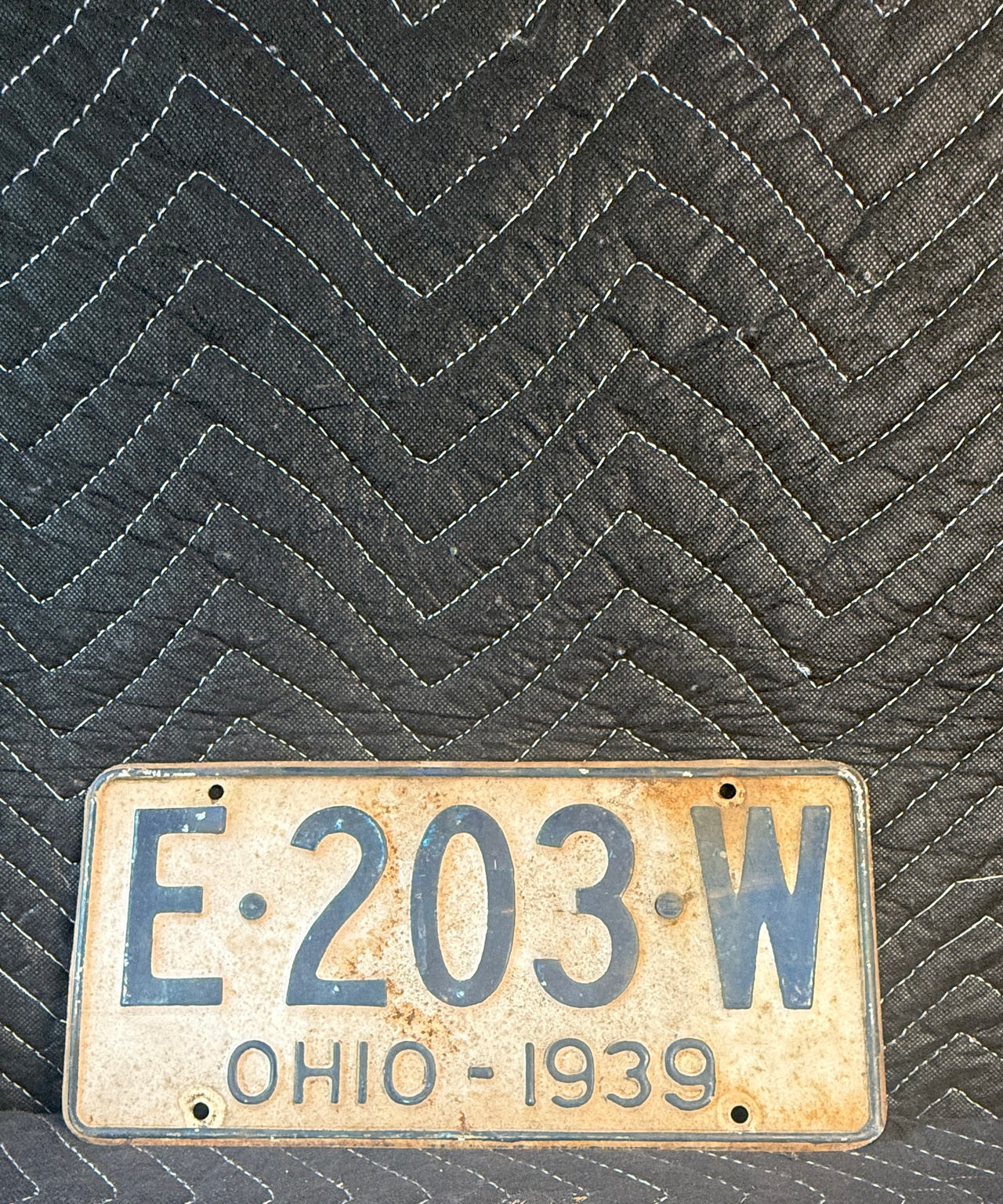 1939 Ohio License Plate