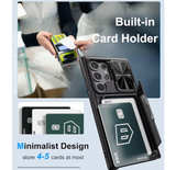 Samsung Galaxy S24 Ultra Case Wallet, Built-in Card Holder (4-5 Cards) Slide Cov - Image 4