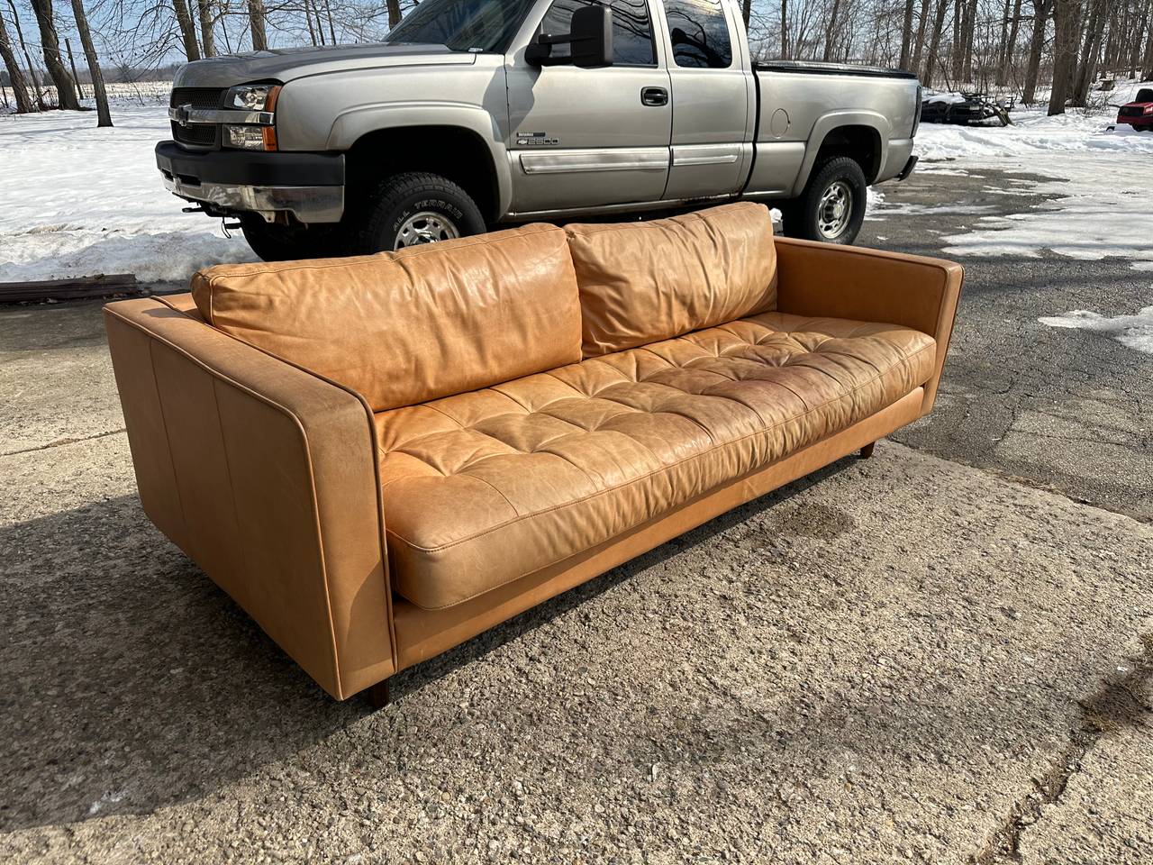Article Sven Charme Tan Leather Sofa
