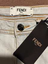 Fendi Carlito Boyfriend Embroidered Patchwork Denim Jeans NEW NEVER WORN SZ XS - Image 5