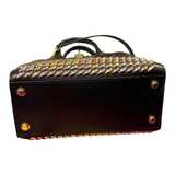 Louis Vuitton City Steamer MM Studded Black Leather Top Handle Crossbody Bag - Image 5