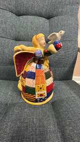 Fitz and Floyd Quilted Girl with Dove Teapot - Image 2