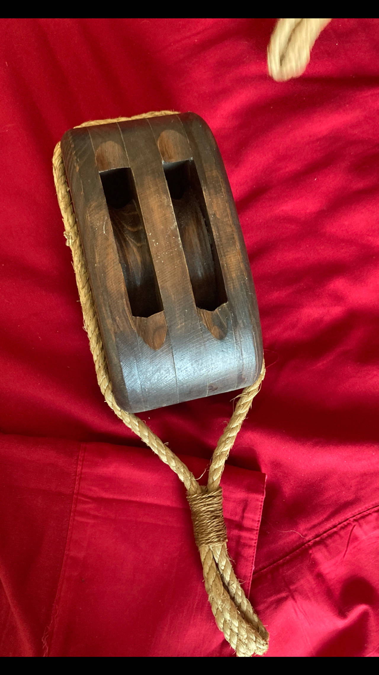 wooden sailing block
