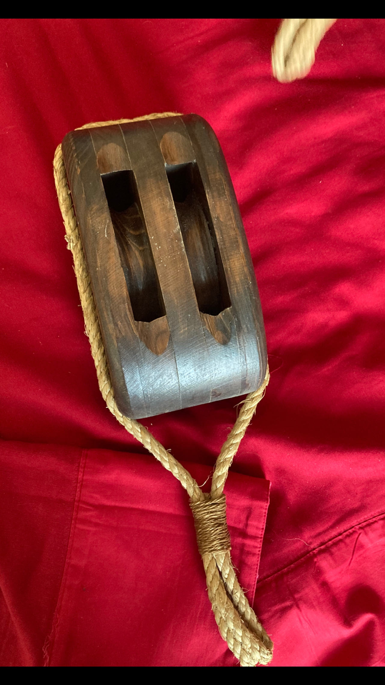 wooden sailing block