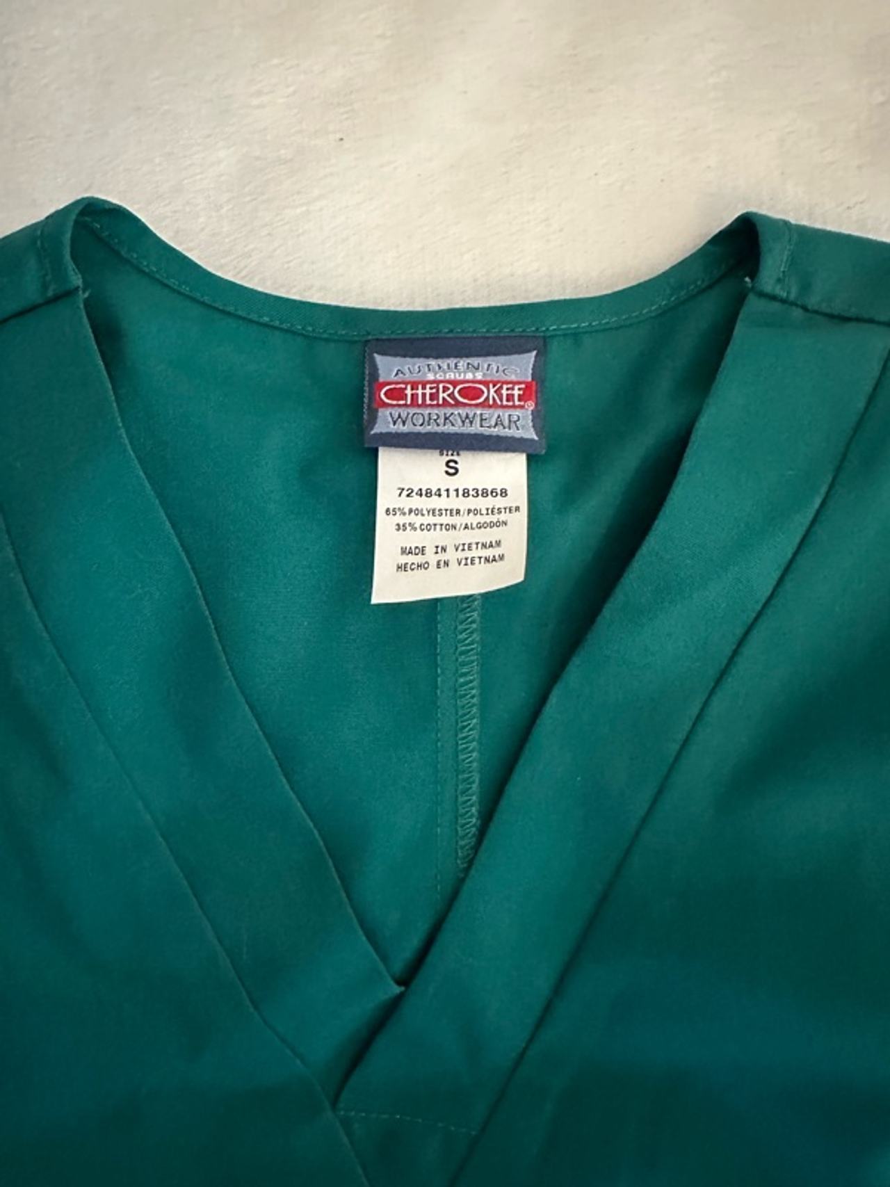 Cherokee V-Neck Scrub Top Hunter Green