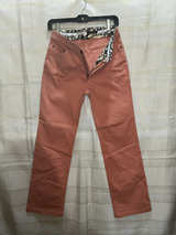 Roberto Cavalli Coral Straight Leg Pants with Leopard Lining - Image 1