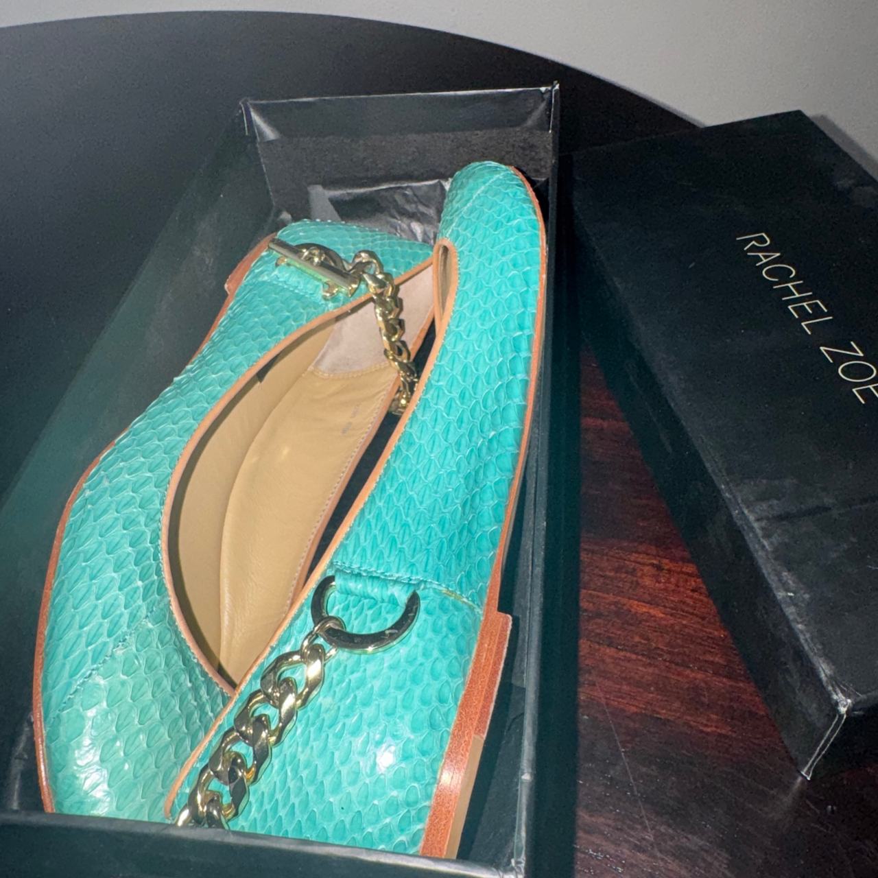 Rachel Zoe Laura Aqua Snake Pumps