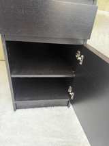 IKEA MALM Desk with Drawer & Cabinet Black Office Computer - Image 5