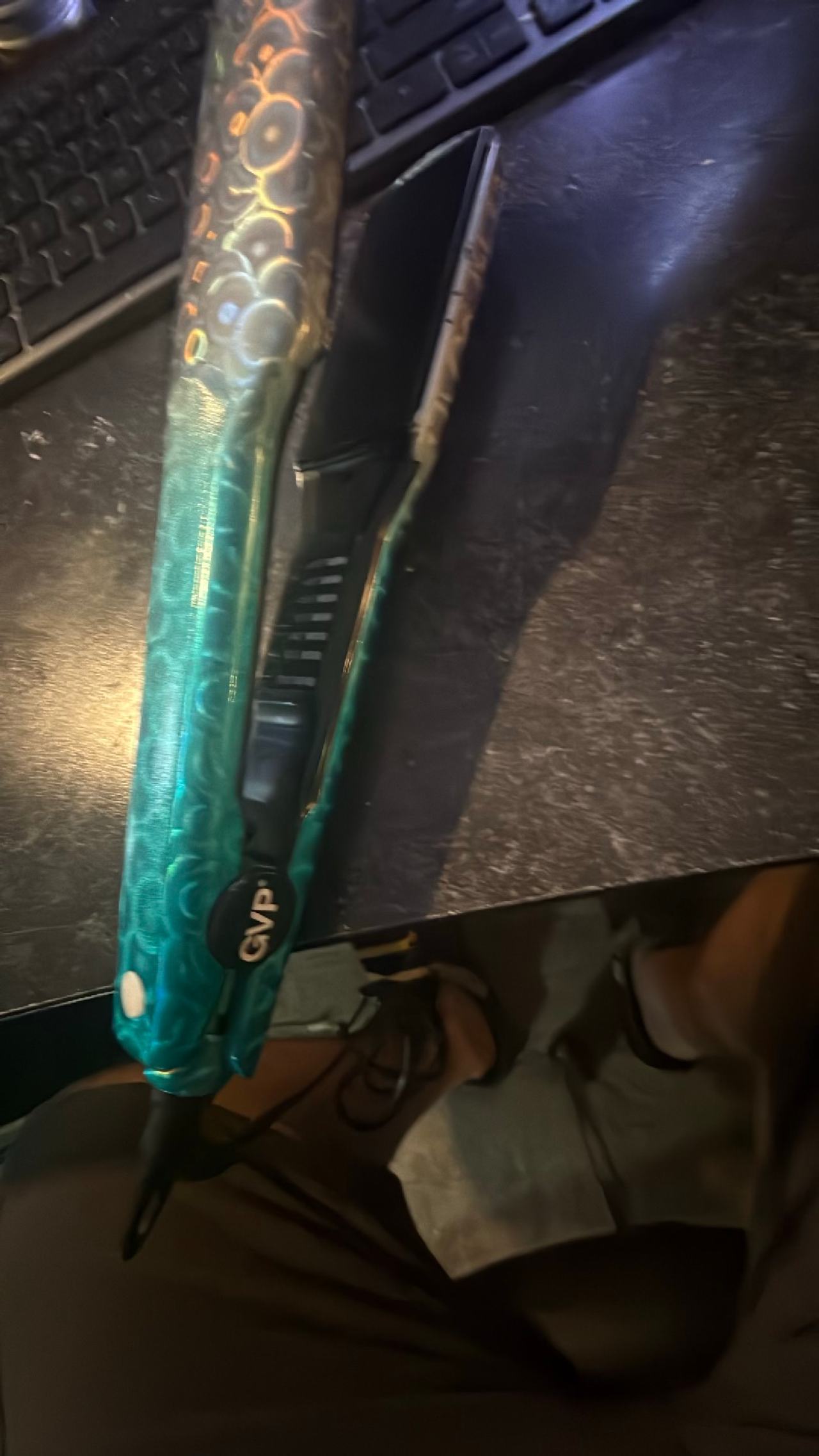 GVP Teal Patterned 2” Ceramic Flat Iron