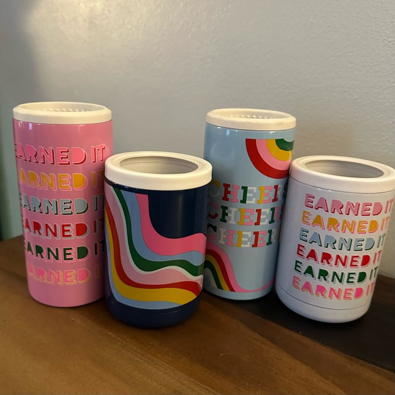 Packed Party Colorful Can Coolers Set of 4
