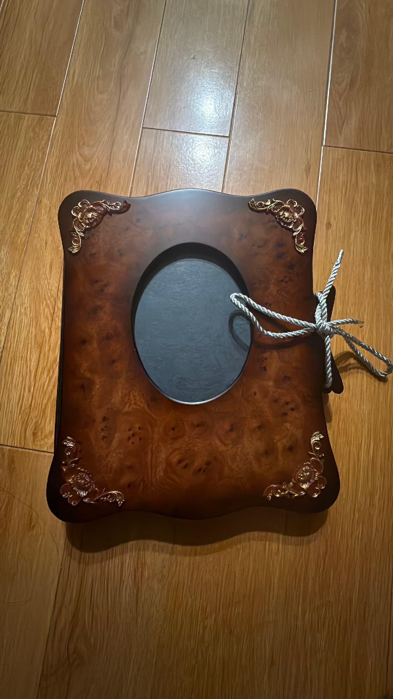 Vintage Oval Wooden Acetate Scrapbook/Photobook