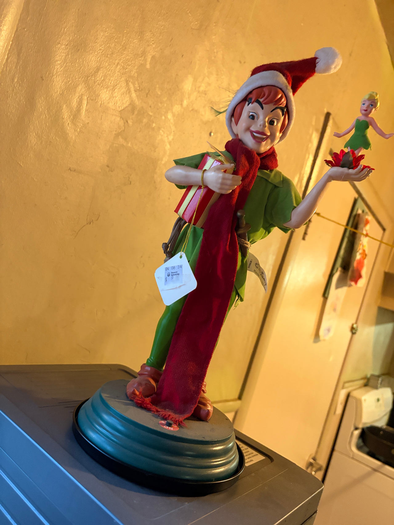 Disney Peter Pan and Tinker Bell Christmas Holiday Figure Display