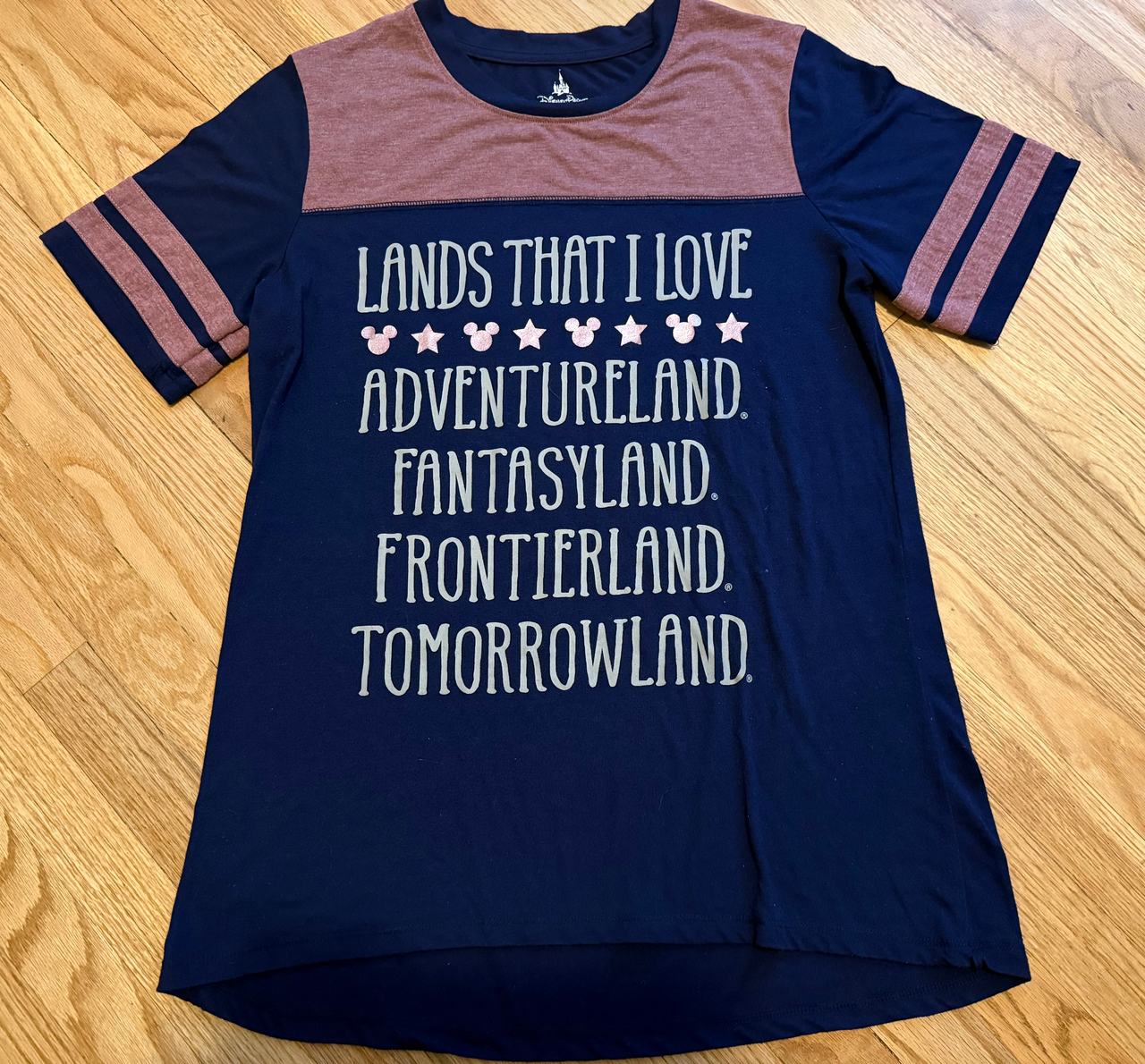 Disney Parks Lands That I Love Varsity T-Shirt