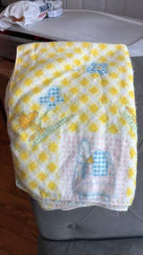 Vintage Peanuts Snoopy Gingham Terry Cloth Baby Blanket - Image 2