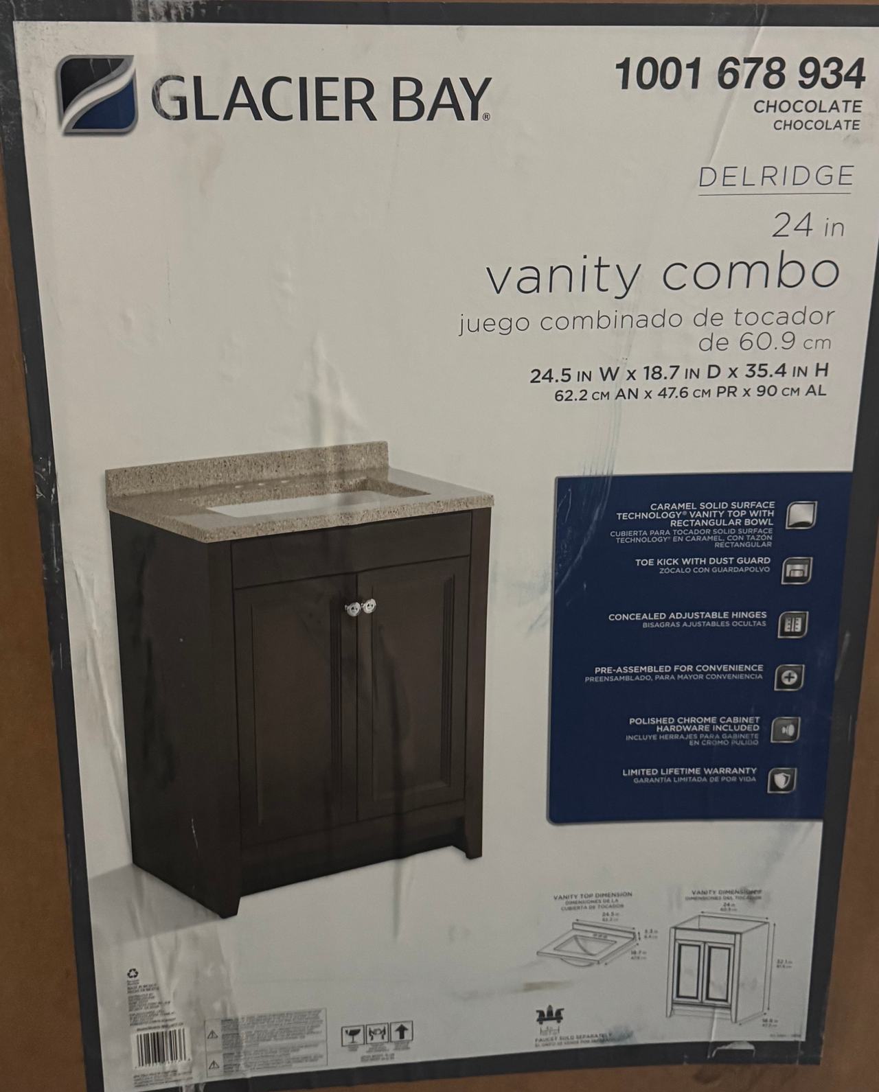 New Glacier Bay Delridge 24 in. Vanity Combo