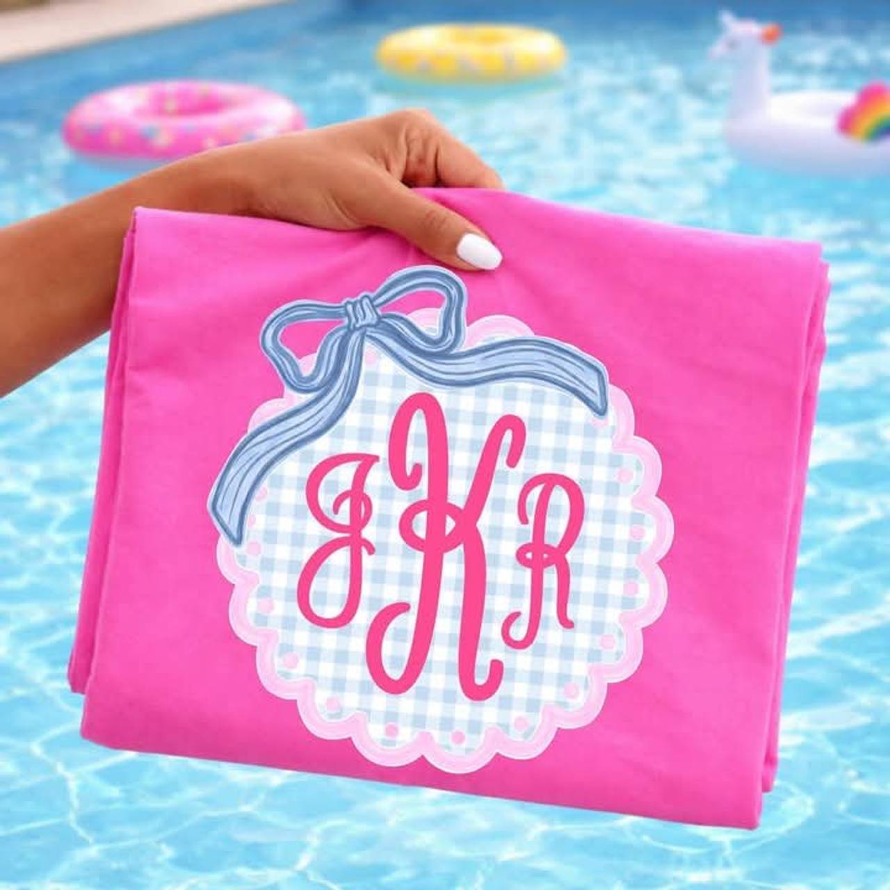 Monogrammed Scalloped Bow T-Shirt