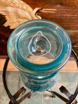 Blenko Aqua Blue Hand Blown Glass Vase - Image 4