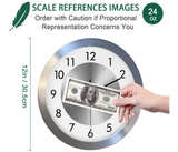 Silent Wall Clock Battery Operated,Modern Metal Wall Clock Decorative for Living - Image 3