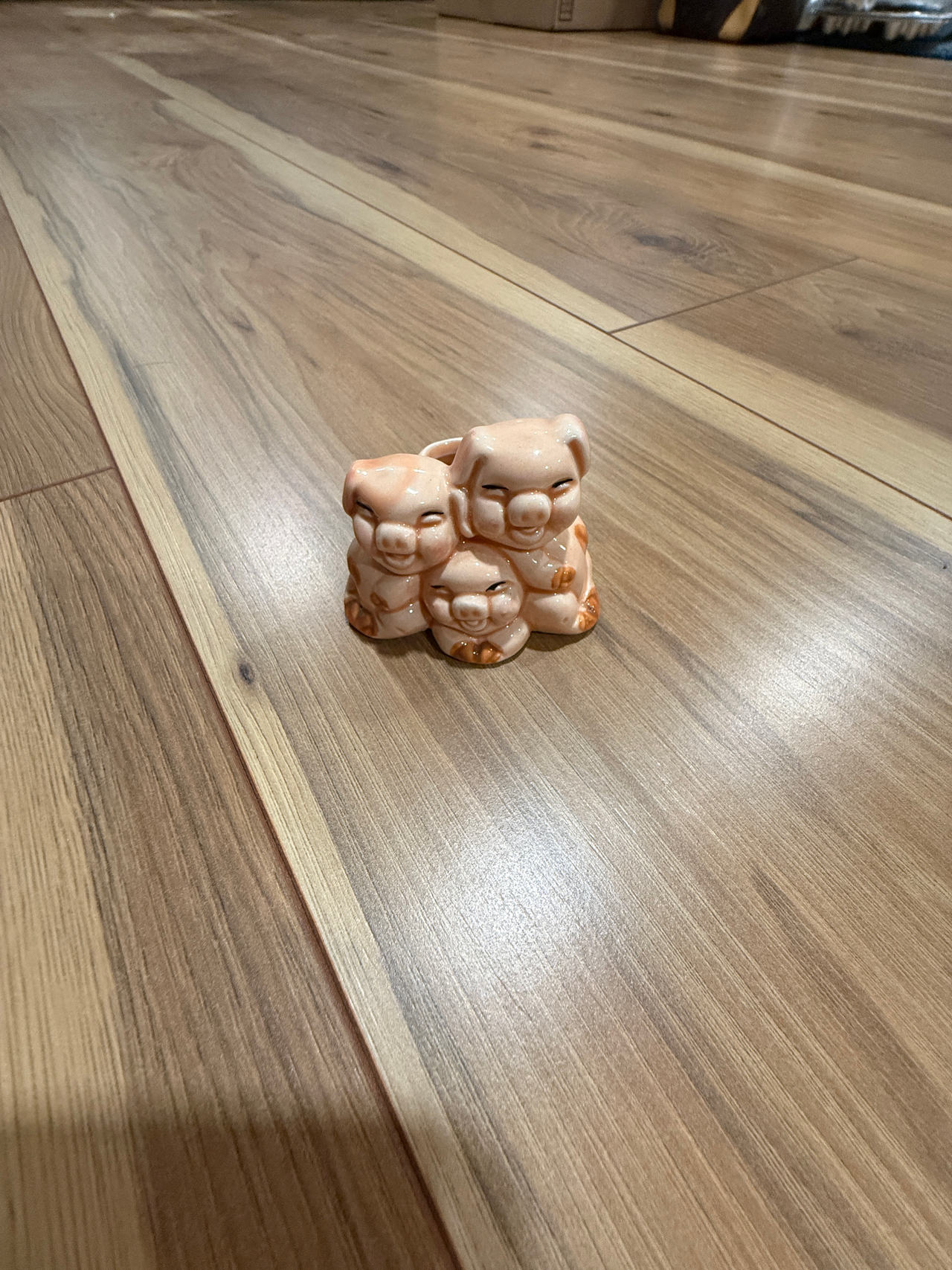 Vintage Ceramic Three Pigs Toothpick Holder Planter