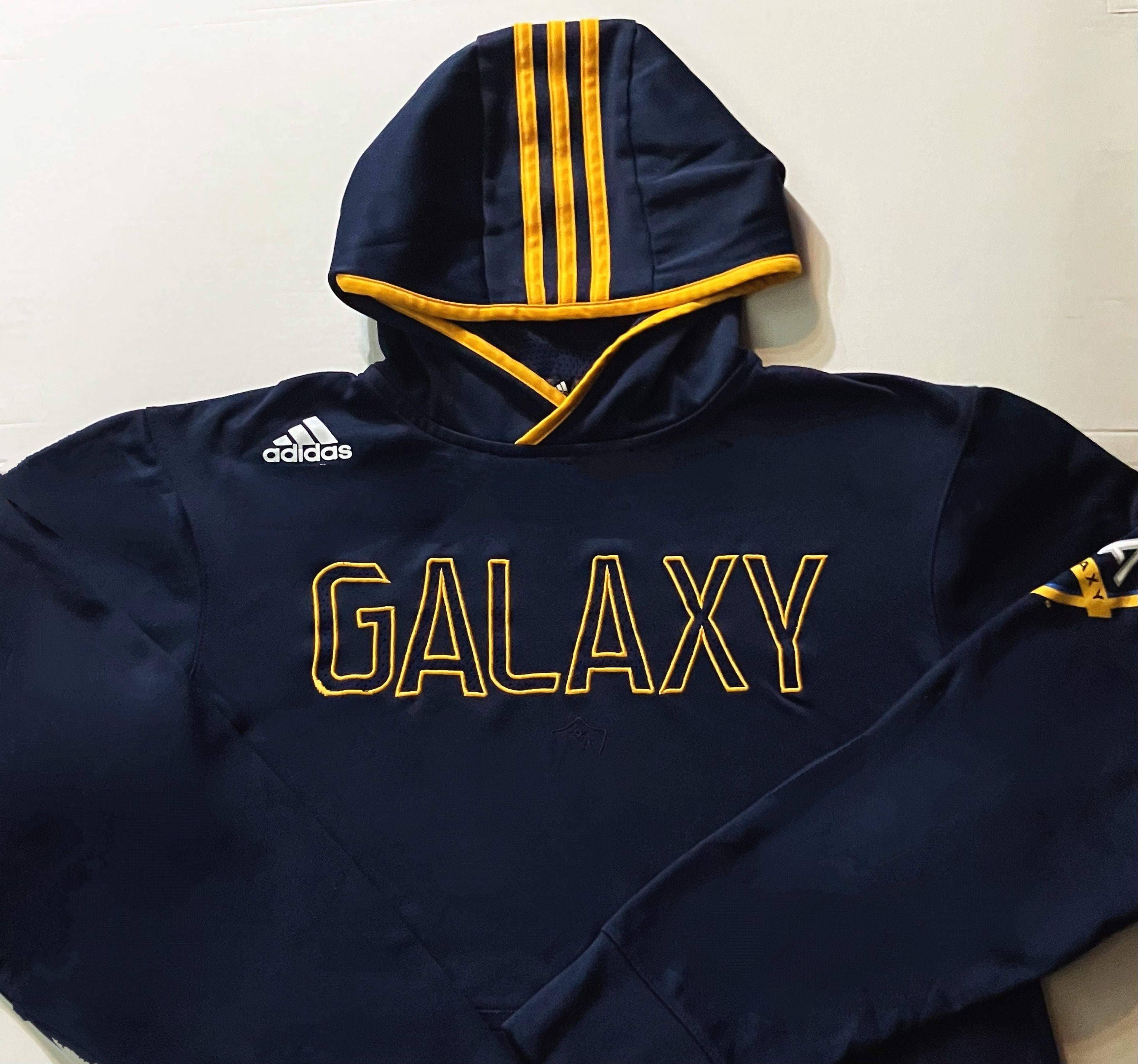 Beckham Era 2007 LA Galaxy Pull Over Hoodie Navy/ Gold Like New Used Embroided - Image 2