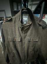 Men's Wool and Polyester Zip Jacket Size Medium  - Image 1