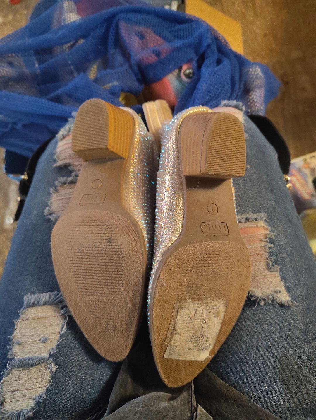 Link Rhinestone Ankle Boots