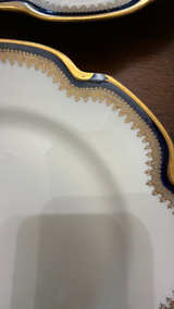 Set of 2 Haviland Empress Cobalt Blue and Gold Plates - Image 3