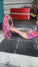 Alex Marie Multi-Color Plaid Block Heel Sandals - Image 3