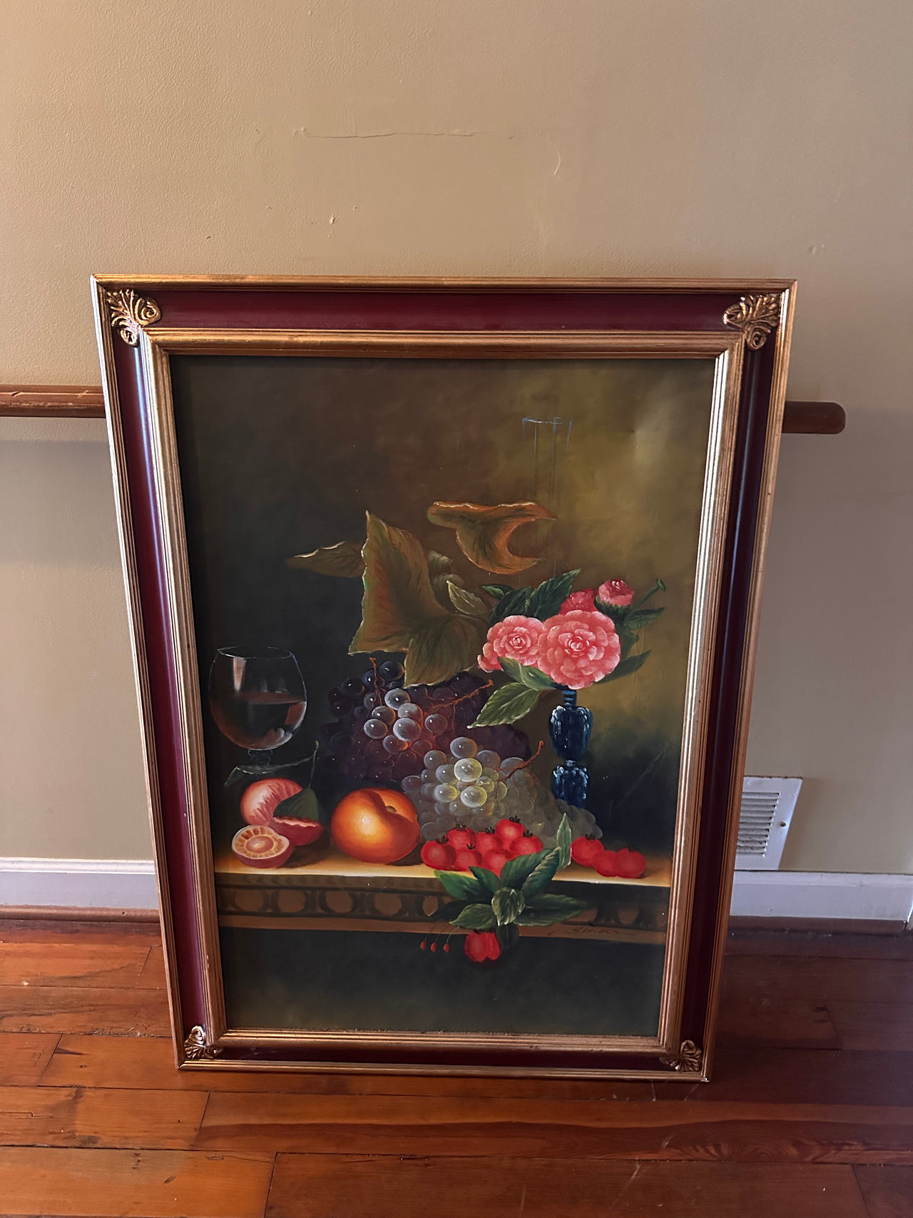 Framed Still Life Oil Painting