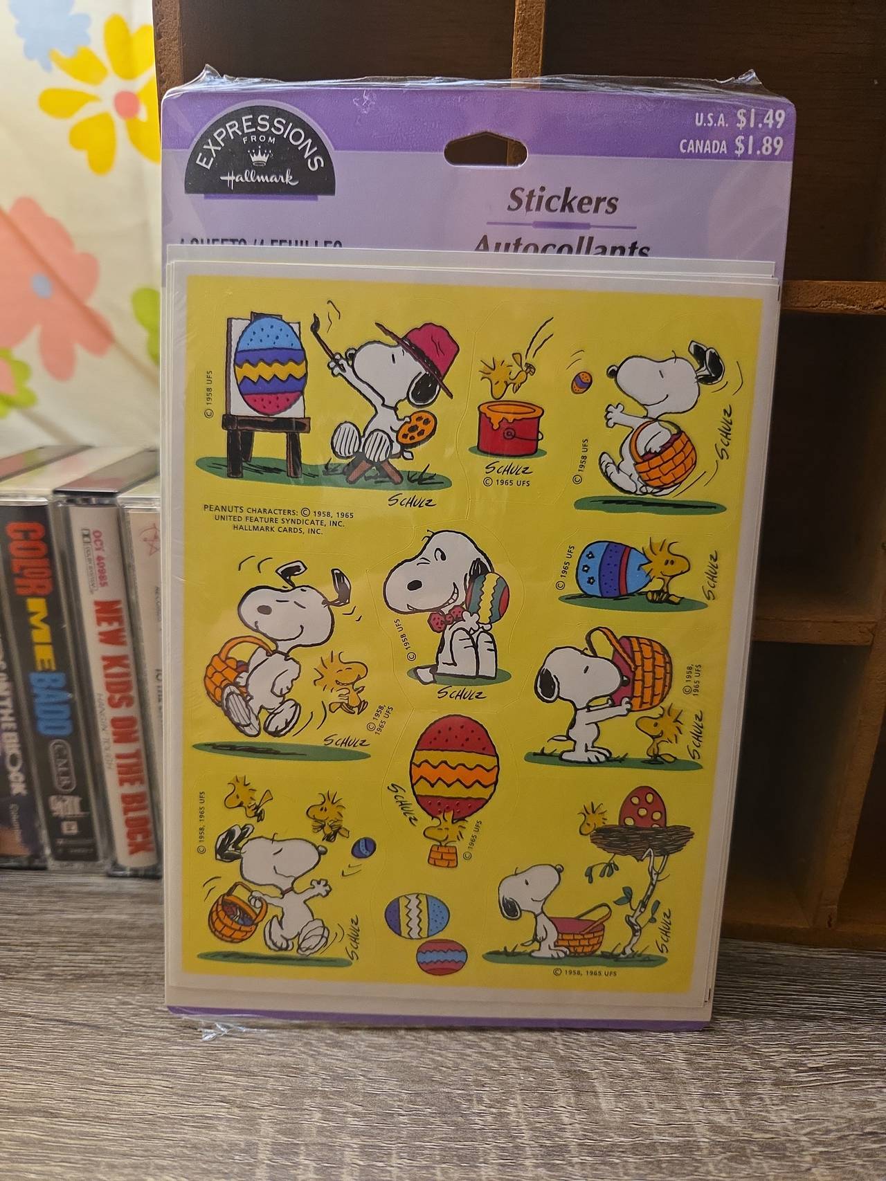 Vintage Hallmark Expressions Peanuts Snoopy Easter Stickers
