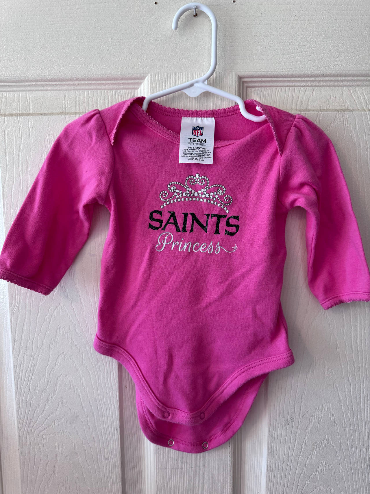 NFL Team Apparel New Orleans Saints Princess Baby Bodysuit