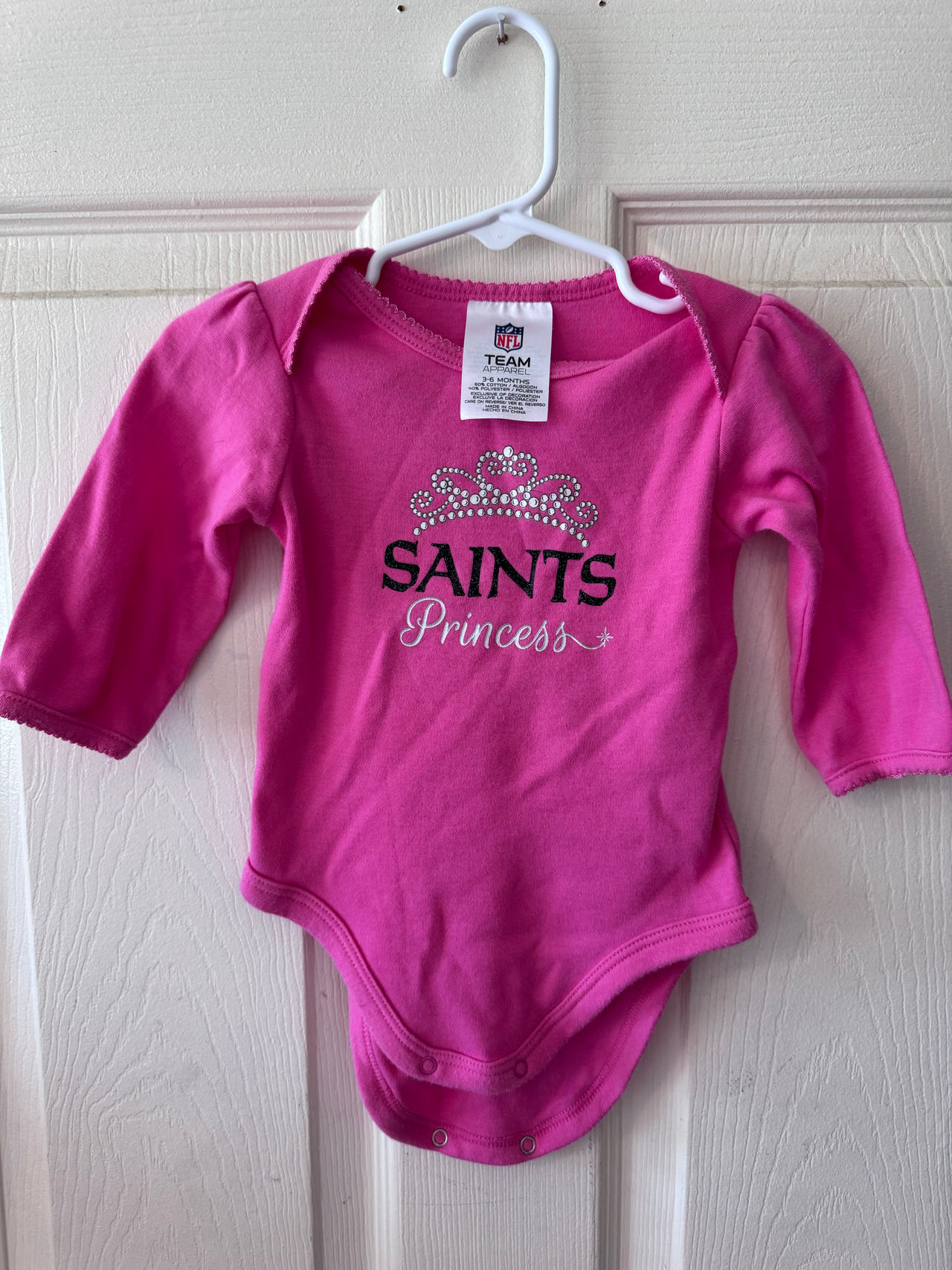 NFL Team Apparel New Orleans Saints Princess Baby Bodysuit