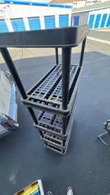 Hart 4-Tier Black Plastic Storage Rack - Image 2