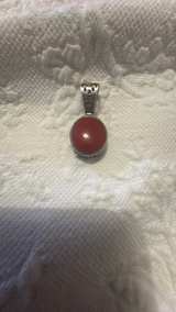 Sterling Silver Red Carnelian Cabochon Pendant - Image 2