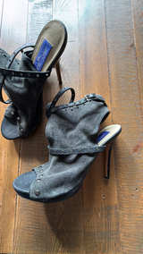 Jimmy Choo for H&M Gray Suede Studded Heels Size 38 US 8  - Image 2