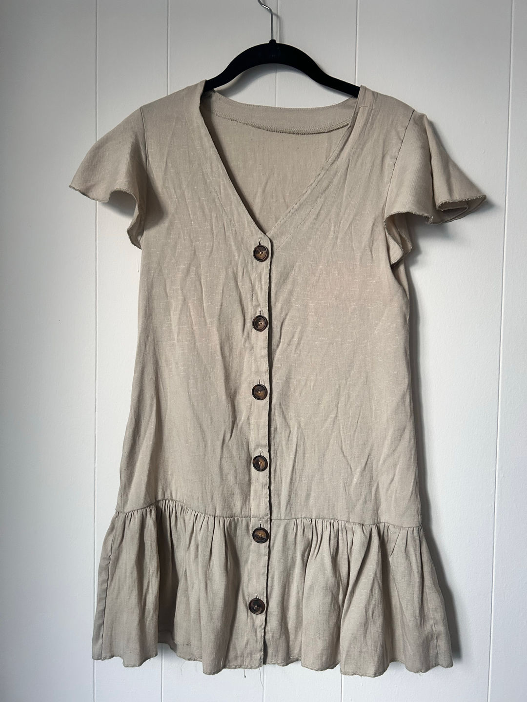Button Front Short Sleeve Dress