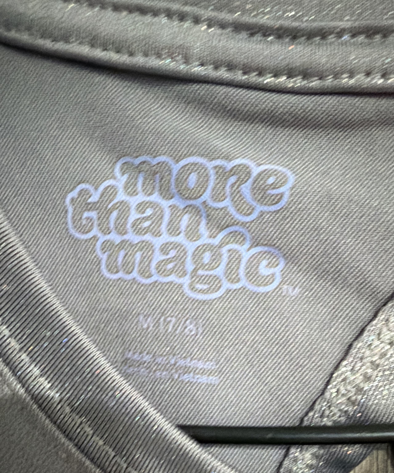 More Than Magic silver Grey Girls' Glitter Shirt Girls 7/8 Sparkle Party Dance