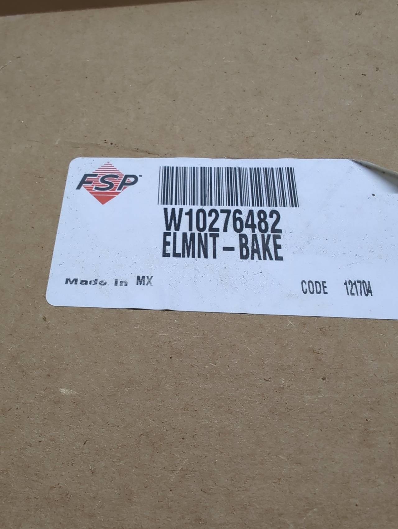 Whirlpool W10276482 Oven Bake Element