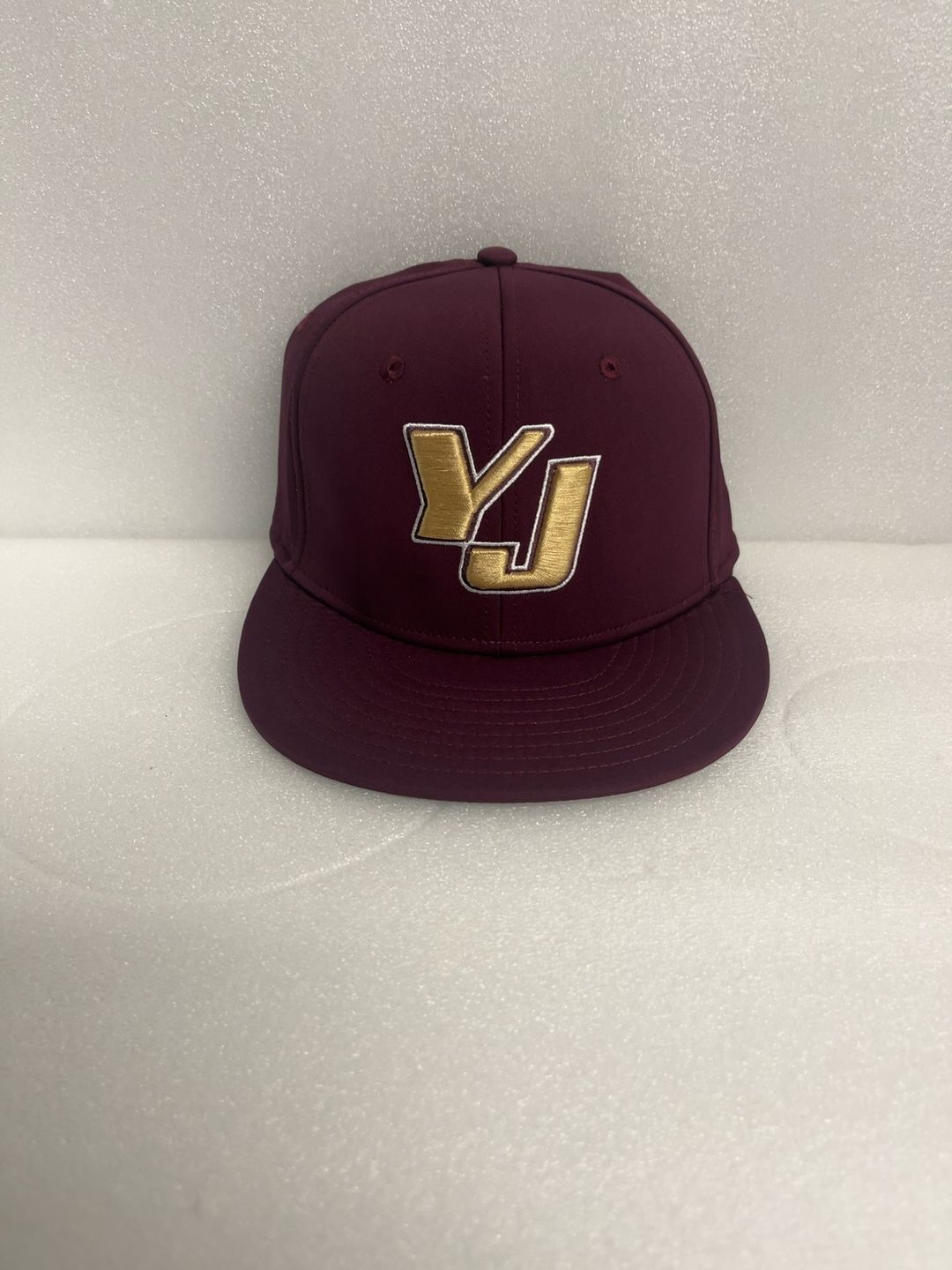 Flexfit Burgundy Baseball Cap with Gold Y Embroidery