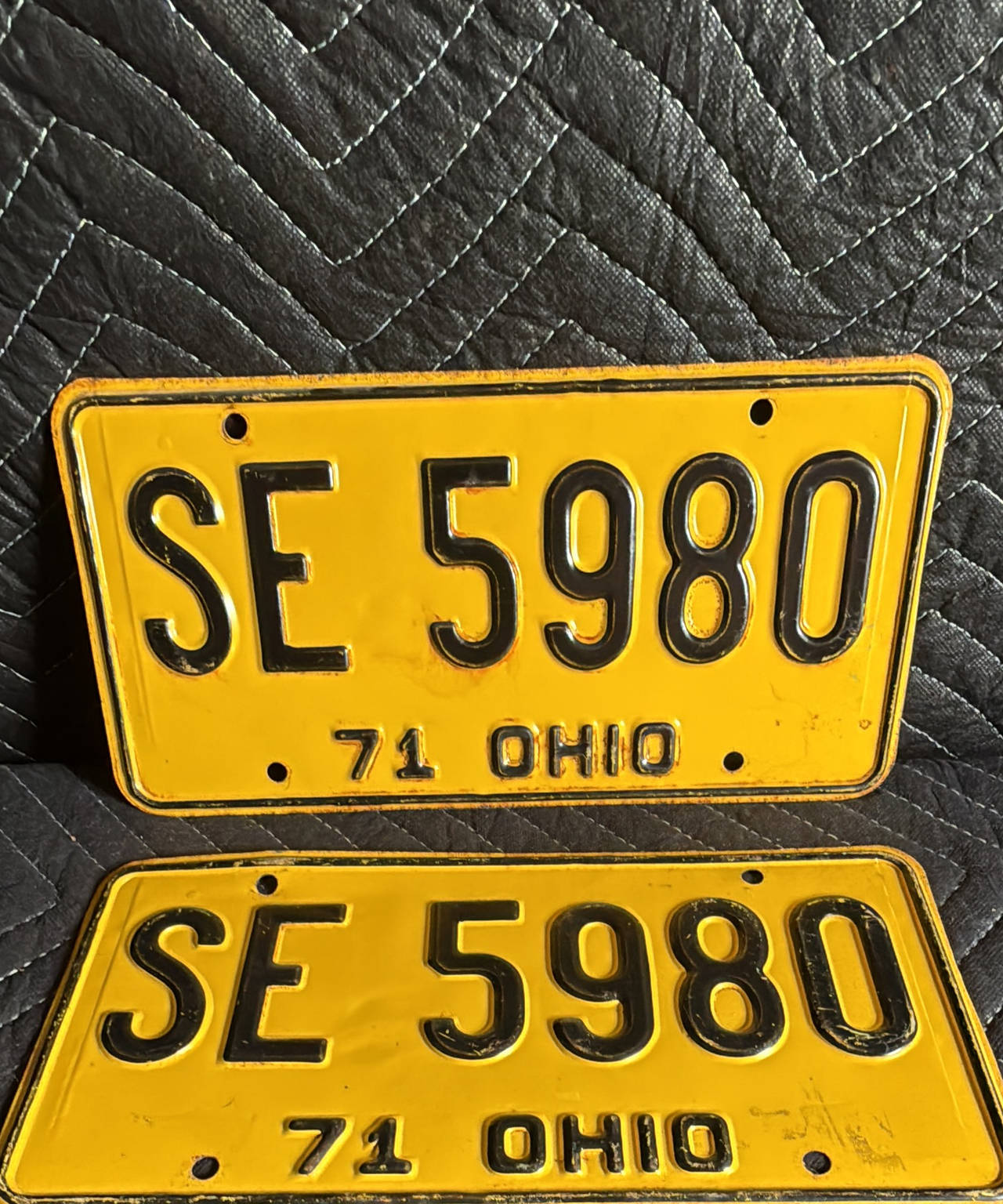 1971 Ohio License Plates (Pair)
