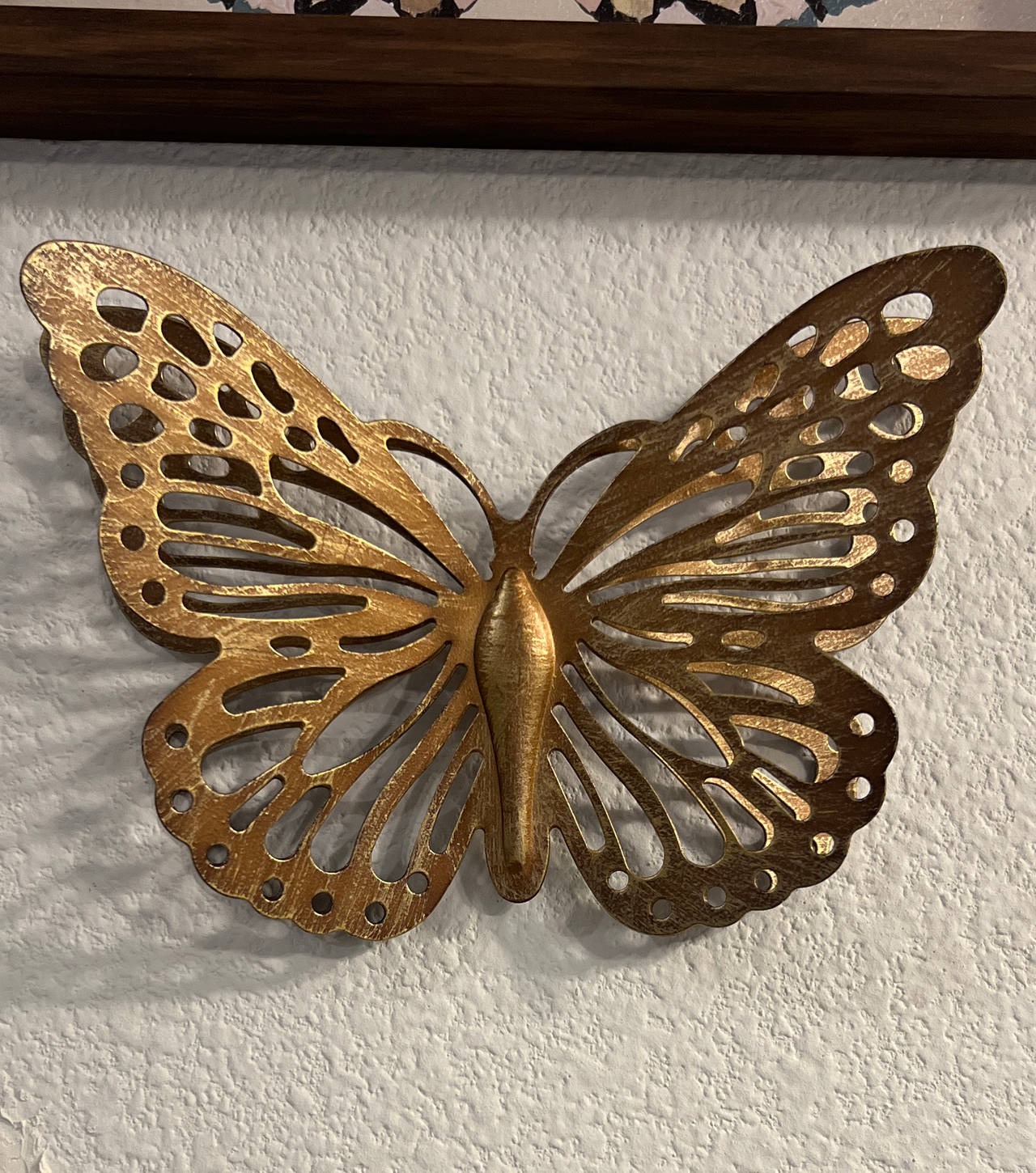 Vintage Gold Metal Butterfly Wall Decor