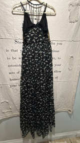 Anthropologie Ranna Gill Lakshmi Maxi Dress Black Floral Gold - Image 3