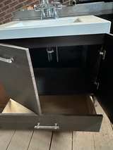 Glacier Bay Stancliff 30" Elm Ember Bathroom Vanity with White Marble Top - Image 3