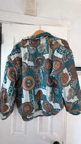 Fuda International Vintage Silk Bomber Jacket Medium Retro 1980s 80s - Image 4