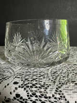 Vintage Rogaska Cut Crystal Bowl Richmond Pattern Yugoslavia Signed 6" - Image 1