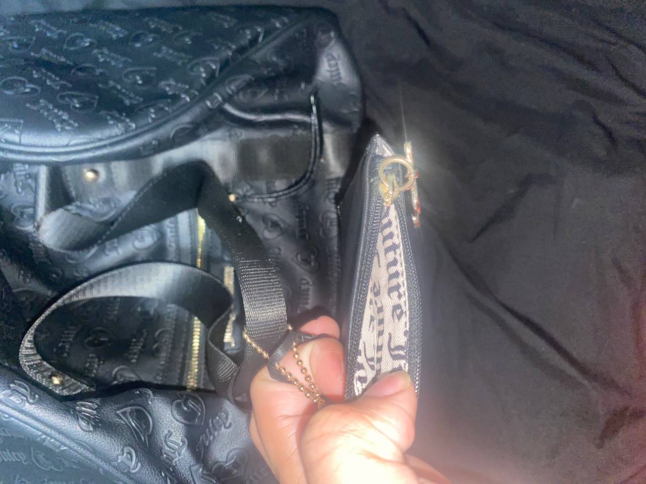 Juicy Couture Black Monogram Backpack