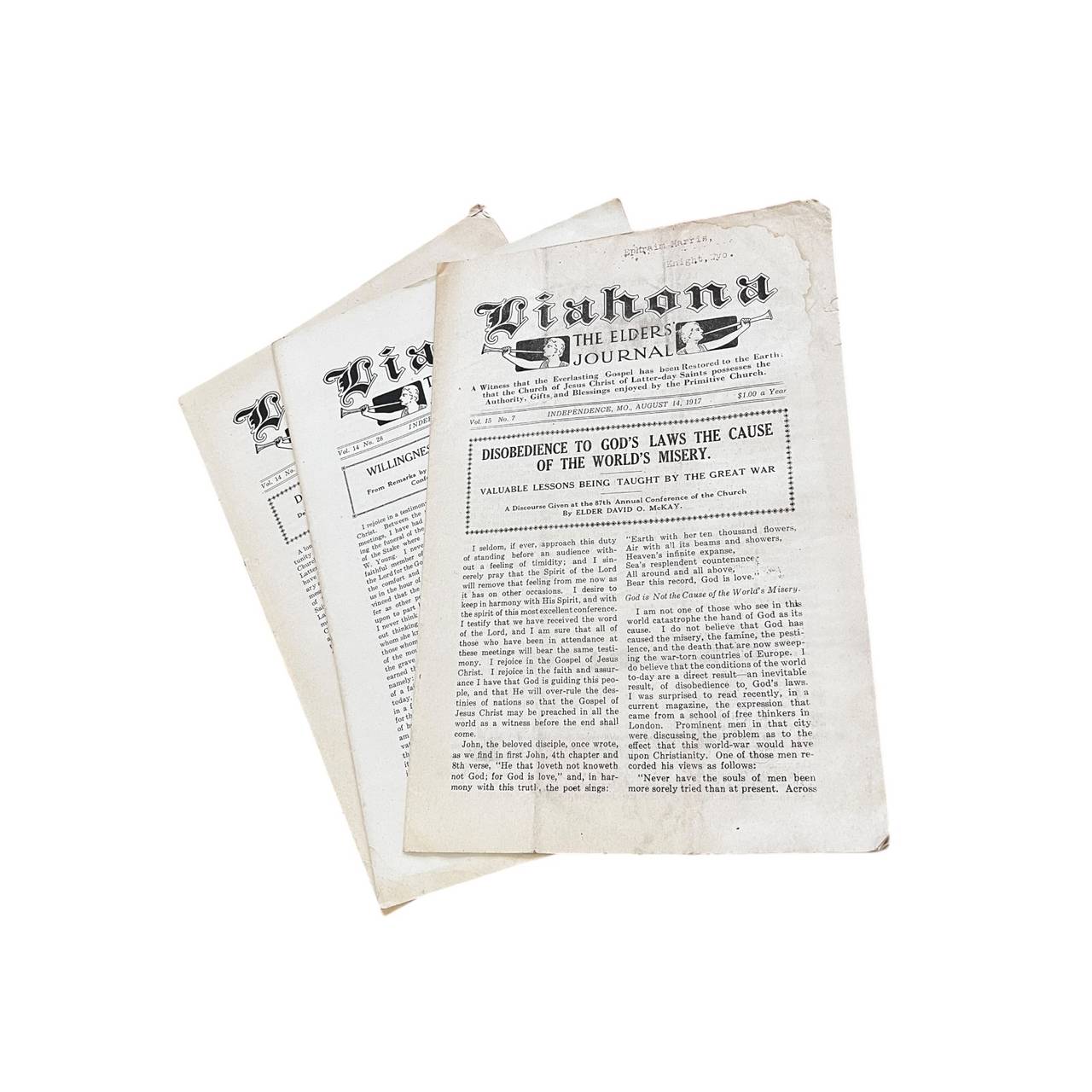 Liahona, The Elders' Journal 1917 3 Volumes